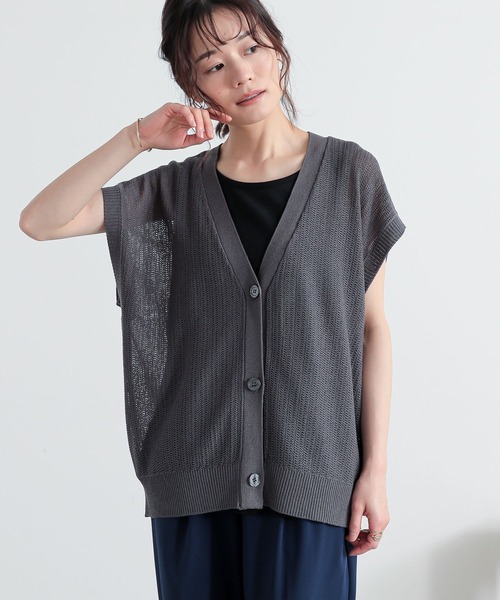 n'OrLABEL(ノアールレーベル)の「『ニットジレカーディガン』(ベスト・レディース・グレー/ネイビー/アイボリー・1/2)」の18枚目の写真