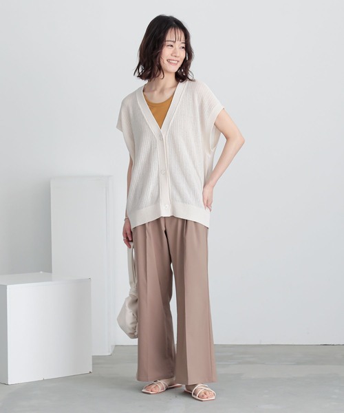 n'OrLABEL(ノアールレーベル)の「『ニットジレカーディガン』(ベスト・レディース・グレー/ネイビー/アイボリー・1/2)」の14枚目の写真