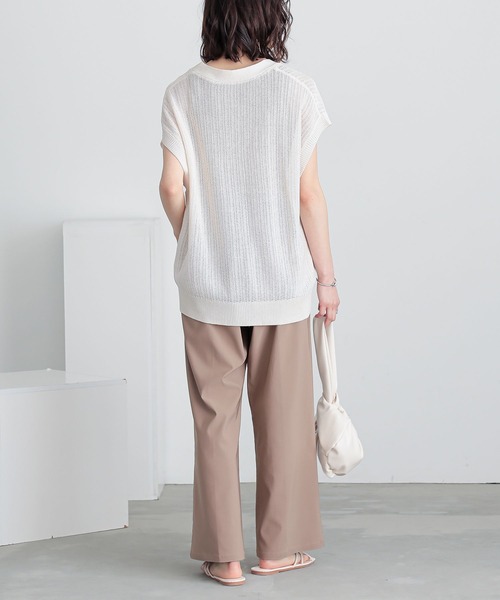 n'OrLABEL(ノアールレーベル)の「『ニットジレカーディガン』(ベスト・レディース・グレー/ネイビー/アイボリー・1/2)」の15枚目の写真