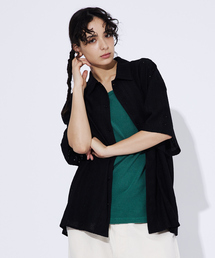 【Revo./レボ】Relax Fit /リラックスフィット /Sheer Jacquard/シアージオメストライプシャツ/ユニセックス