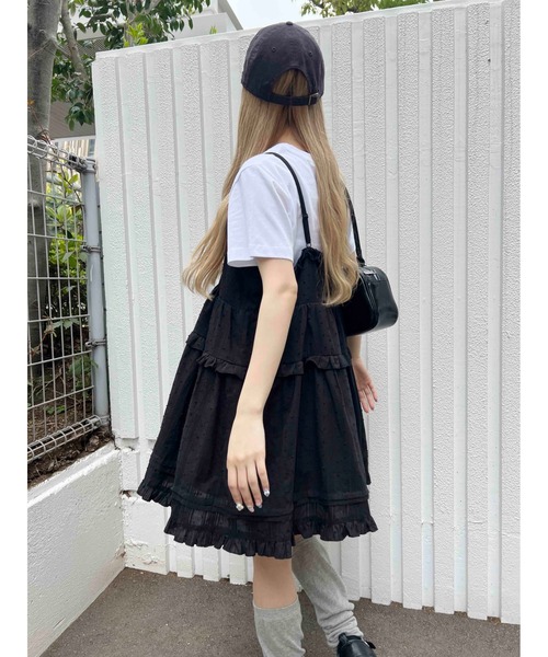 WC(ダブル シー)の「コットンレースフリルミニワンピース(ワンピース・レディース・ブラック/ホワイト・FREE)」の15枚目の写真
