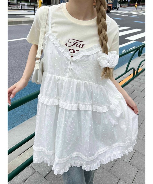 2wayレースフリルミニワンピース[品番：MKSW0054422]｜merry