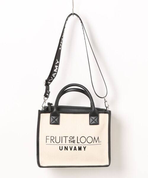 FRUIT OF THE LOOM(フルーツオブザルーム)の「FTL BOX SHOULDER BAG / ショルダーバッグ ハンドバッグ ミニバッグ 2WAY / カバン(ショルダーバッグ・メンズ・ホワイト・FREE)」の1枚目の写真