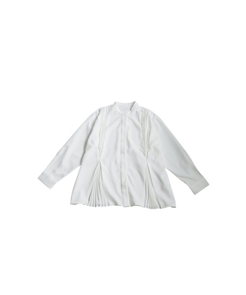 antiqua(アンティカ)の「プリーツタックシャツ(シャツ/ブラウス・レディース・オフホワイト/ブラック・ONESIZE)」の19枚目の写真