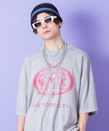 a.p.o.v. NYCプリントピグメントオーバーサイズTシャツ