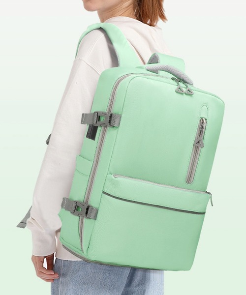 VIBGYOR（ヴィブジョー）の「LESRIRE/トラベルリュック L9200（バックパック/リュック・レディース・グレー/ブルー/ブラック/アイボリー/パープル/グリーン・FREE）」の7枚目の写真