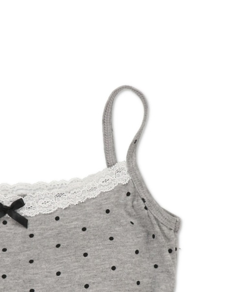 SPINNS（スピンズ）の「カップ付きキャミソール/ドット/水玉柄/リボン/レース/ウィッシュコア（キャミソール・レディース・ブラック/グレー/ピンク・ONESIZE）」の19枚目の写真