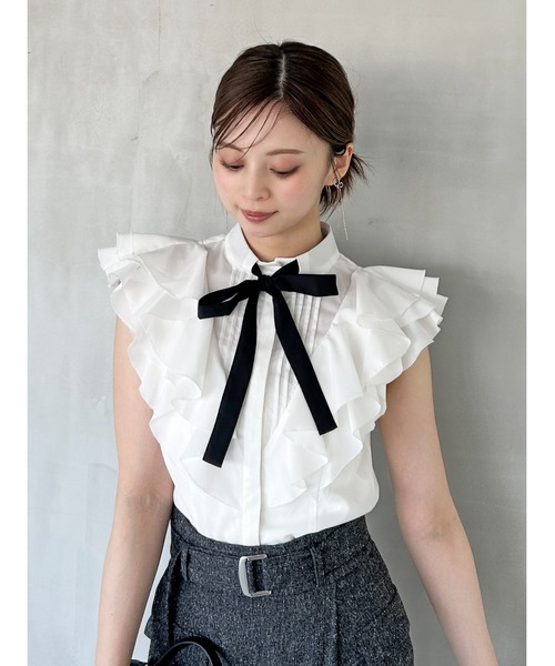 SNIDEL フリルボウタイブラウス SNIDEL｜フリルボウタイブラウス | Rakuten Fashion(楽天