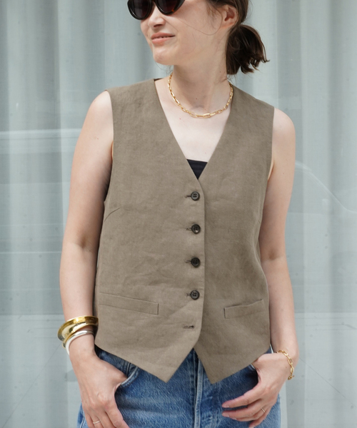Deuxieme Classe（ドゥーズィエムクラス）の「*Linen ベスト（ベスト