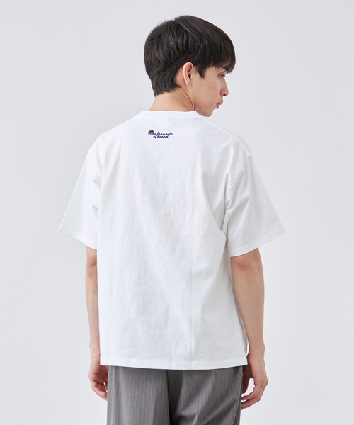 GALLERY DEPT.☆関税込☆ボードウォーク ウォッシュ 半袖Tシャツ セール】ベースボール モジャ サガラ刺繍 半袖Tシャツ(Tシャツ