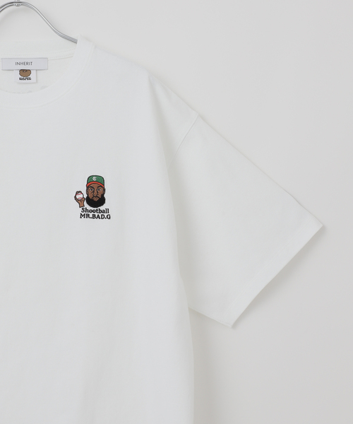 B.Cストック　ベースボールシャツ セール】ベースボール モジャ サガラ刺繍 半袖Tシャツ（Tシャツ