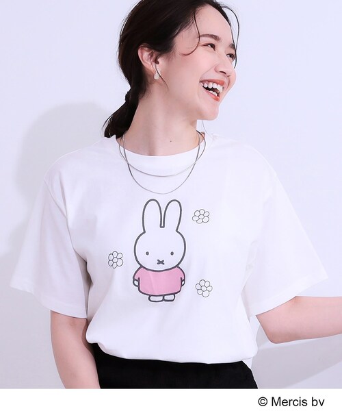 夏休み限定価格8/11までジェラピケPEOPLE ミッフィーTシャツ ホワイト 夏休み限定価格8/11までジェラピケPEOPLE ミッフィーTシャツ