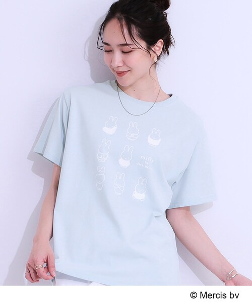 Miffy（ ミッフィー）の「【miffy】グラフィックTシャツ（Tシャツ/カットソー・レディース・サックスブルー系2/グレー系その他4/ブラック系/ホワイト系4/ブラウン系6/パープル系1/ホワイト系1/ライトグレー系1/ホワイト系3/ホワイト系5/ブラック系4/グレー系その他6・01/02/03/04）」の11枚目の写真
