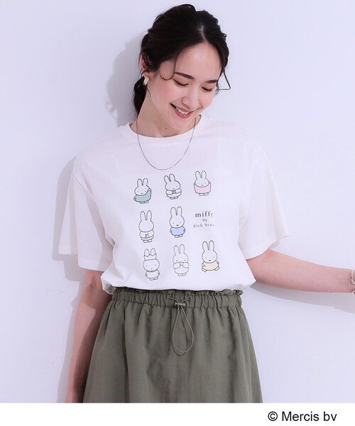 夏休み限定価格8/11までジェラピケPEOPLE ミッフィーTシャツ ホワイト 夏休み限定価格8/11までジェラピケPEOPLE ミッフィーTシャツ