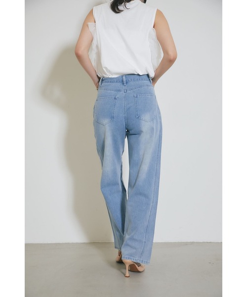 &. NOSTALGIA（アンドドットノスタルジア）の「フラワー刺繍デニムパンツ（その他パンツ・レディース・サックスブルー/インディゴブルー・S/M）」の11枚目の写真