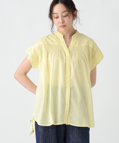 ボイルスキッパーワイドギャザーブラウス ボイルスキッパーワイドギャザーブラウス｜フォーワンセブン