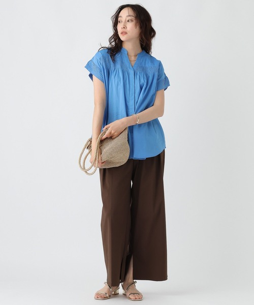 セール】ボイルギャザーブラウス/321639（シャツ/ブラウス）｜Elura