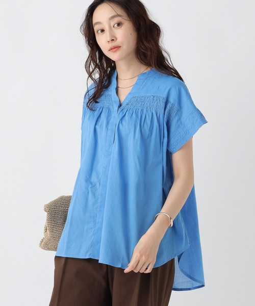 Elura（エルーラ）の「ボイルギャザーブラウス/321639（シャツ/ブラウス・レディース・ブルー/ライトイエロー/ブラック/オレンジ・FREE）」の8枚目の写真