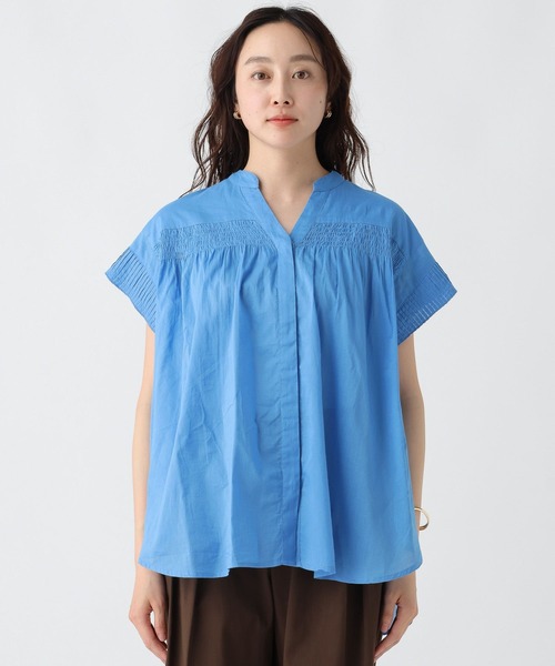 Elura（エルーラ）の「ボイルギャザーブラウス/321639（シャツ/ブラウス・レディース・ブルー/ライトイエロー/ブラック/オレンジ・FREE）」の10枚目の写真