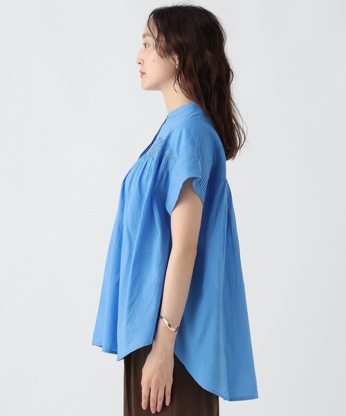 Elura（エルーラ）の「ボイルギャザーブラウス/321639（シャツ/ブラウス・レディース・ブルー/ライトイエロー/ブラック/オレンジ・FREE）」の11枚目の写真