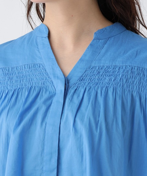 Elura（エルーラ）の「ボイルギャザーブラウス/321639（シャツ/ブラウス・レディース・ブルー/ライトイエロー/ブラック/オレンジ・FREE）」の13枚目の写真