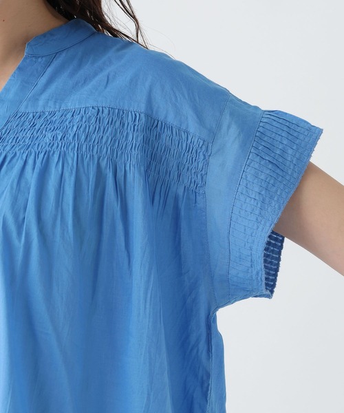 Elura（エルーラ）の「ボイルギャザーブラウス/321639（シャツ/ブラウス・レディース・ブルー/ライトイエロー/ブラック/オレンジ・FREE）」の14枚目の写真