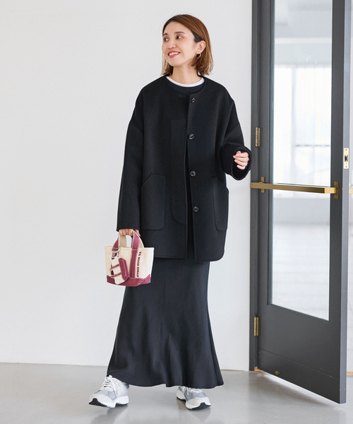 セール】≪WEB限定追加≫ハミルトンリバークルーネックコート（ノー