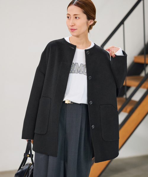 セール】≪WEB限定追加≫ハミルトンリバークルーネックコート（ノー