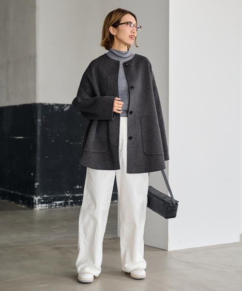 セール】≪WEB限定追加≫ハミルトンリバークルーネックコート（ノー