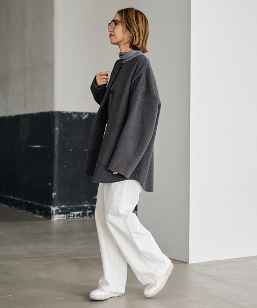 セール】≪WEB限定追加≫ハミルトンリバークルーネックコート（ノー