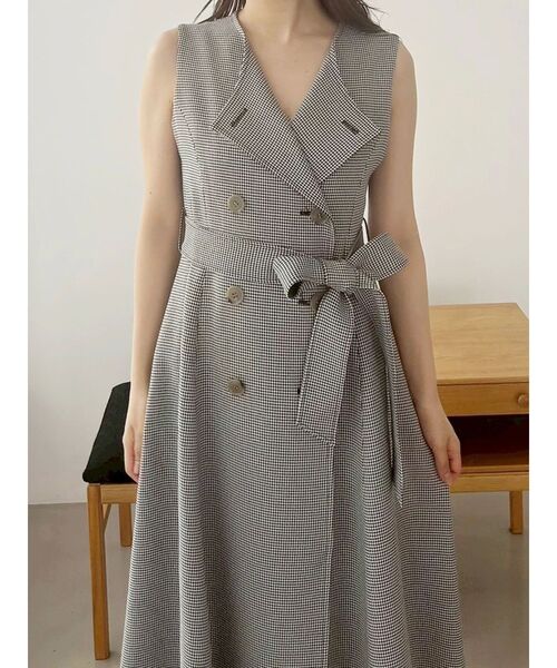 MERCURYDUO（マーキュリーデュオ）の「ベルテッドジレワンピース（ワンピース・レディース・その他1/ブラウン・SMALL/MEDIUM）」の2枚目の写真