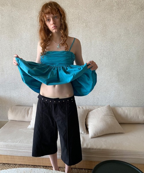 LONSLAN（ロンスラン）の「【LONSLAN】スタッズベルトハーフパンツ LONW25s065（その他パンツ・レディース・ブラック/ホワイト・S/M/L）」の11枚目の写真