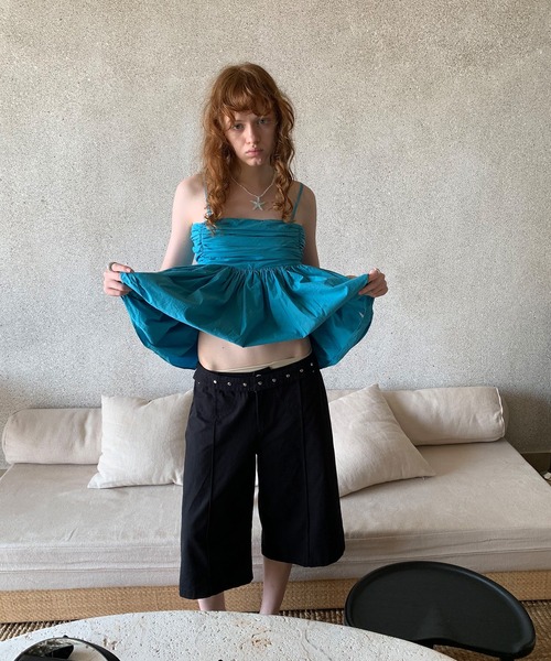 LONSLAN（ロンスラン）の「【LONSLAN】スタッズベルトハーフパンツ LONW25s065（その他パンツ・レディース・ブラック/ホワイト・S/M/L）」の12枚目の写真