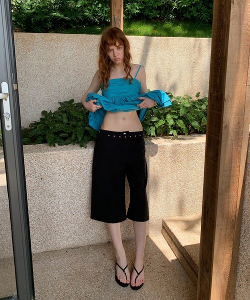 LONSLAN（ロンスラン）の「【LONSLAN】スタッズベルトハーフパンツ LONW25s065（その他パンツ・レディース・ブラック/ホワイト・S/M/L）」の17枚目の写真