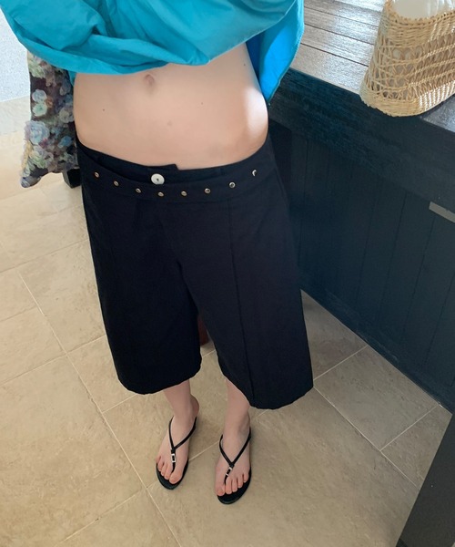 LONSLAN（ロンスラン）の「【LONSLAN】スタッズベルトハーフパンツ LONW25s065（その他パンツ・レディース・ブラック/ホワイト・S/M/L）」の6枚目の写真