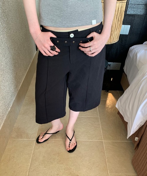 LONSLAN（ロンスラン）の「【LONSLAN】スタッズベルトハーフパンツ LONW25s065（その他パンツ・レディース・ブラック/ホワイト・S/M/L）」の20枚目の写真