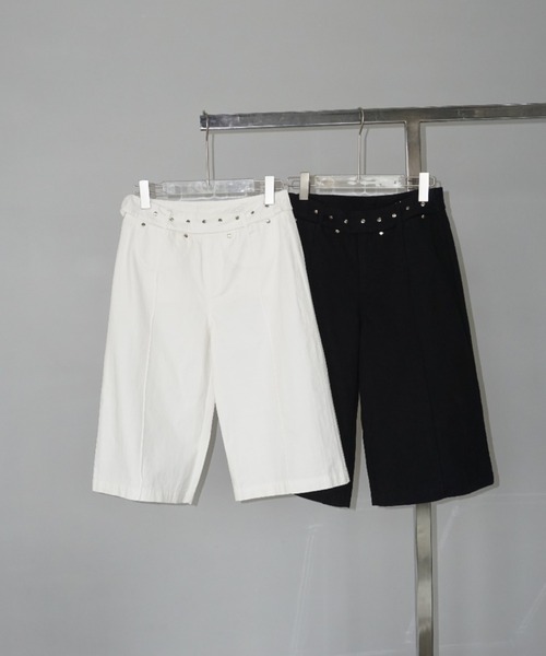 LONSLAN】スタッズベルトハーフパンツ LONW25s065-ファッション通販