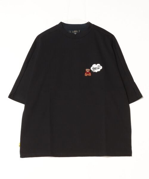 STUD MUFFIN（スタッドマフィン）の「STUD MUFFIN/スタッドマフィン/カートべアサガラパッチ ドルマンスリーブ Tシャツ（Tシャツ/カットソー・メンズ・ブルー/ブラック/ホワイト・2/3/4）」の9枚目の写真