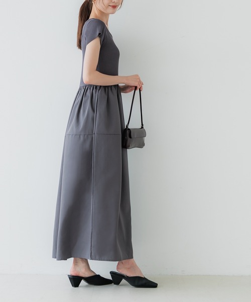 coca(coca)(コカ)の「ニットドッキング ワンピース(ワンピース・レディース・チャコール/ブラック・M/L/S)」の11枚目の写真