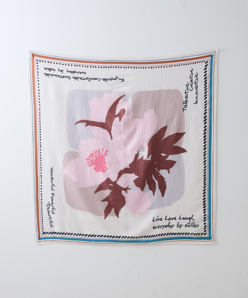 collex(コレックス)の「Botanical print viyella stole(ストール/ショール・レディース・ピンク/ネイビー・フリー)」の21枚目の写真