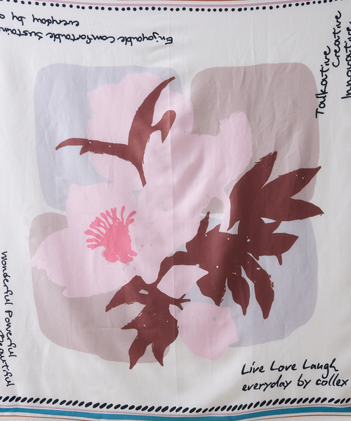 collex(コレックス)の「Botanical print viyella stole(ストール/ショール・レディース・ピンク/ネイビー・フリー)」の22枚目の写真