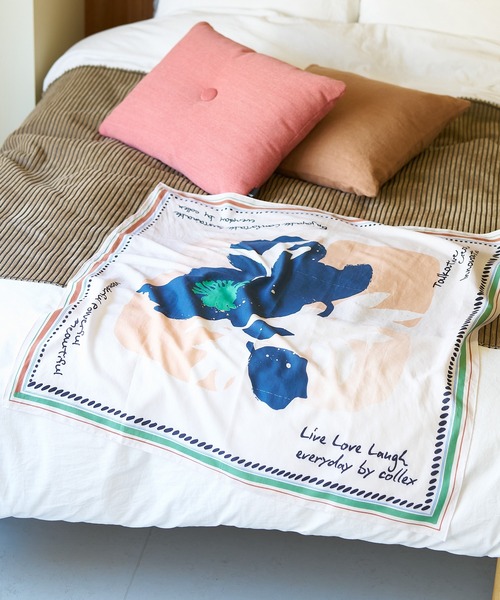 collex(コレックス)の「Botanical print viyella stole(ストール/ショール・レディース・ピンク/ネイビー・フリー)」の2枚目の写真