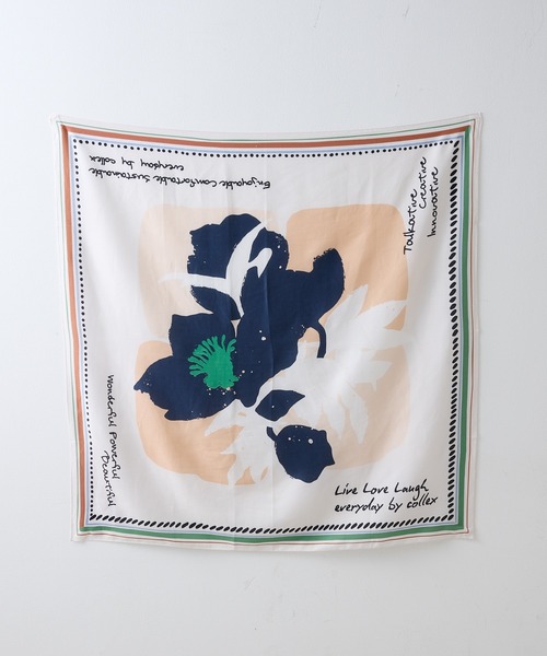 collex(コレックス)の「Botanical print viyella stole(ストール/ショール・レディース・ピンク/ネイビー・フリー)」の5枚目の写真