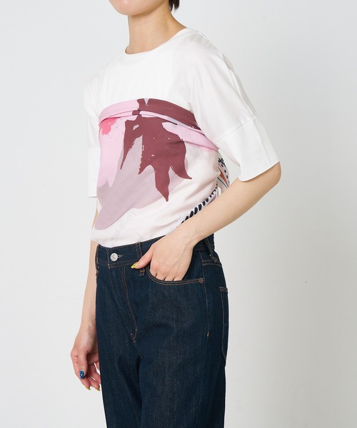 collex(コレックス)の「Botanical print viyella stole(ストール/ショール・レディース・ピンク/ネイビー・フリー)」の10枚目の写真