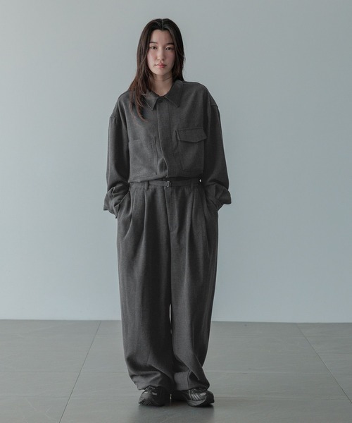 LOWRYS FARM（ローリーズファーム）の「【LFM(U)】ＴＲジャンプスーツ　 571335（サロペット/オーバーオール・メンズ・チャコールグレー・MEDIUM/LARGE）」の4枚目の写真