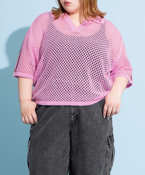 トップス PUNYUS 2ラインメッシュトップス（Tシャツ/カットソー）｜PUNYUS
