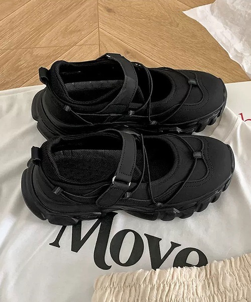 ammy.（エイミードット）の「【 ammy. / エイミードット 】 ラバーソール メリージェーン 厚底 スポーティー スニーカー（スニーカー・レディース・ブラック系/グレー系・37/38/39）」の10枚目の写真