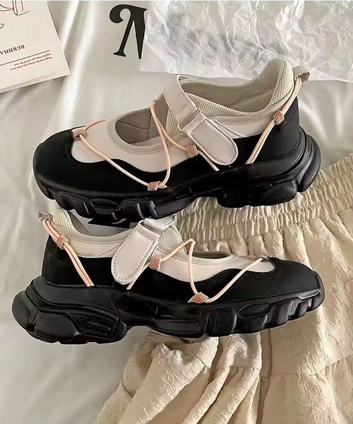 ammy.（エイミードット）の「【 ammy. / エイミードット 】 ラバーソール メリージェーン 厚底 スポーティー スニーカー（スニーカー・レディース・ブラック系/グレー系・37/38/39）」の11枚目の写真