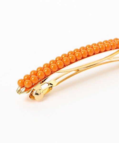 BEAMS BOY（ビームスボーイ）の「ラッカー パール バレッタ（バレッタ/ヘアクリップ・レディース・ブラウン/サックスブルー/オレンジ・ONE SIZE）」の6枚目の写真