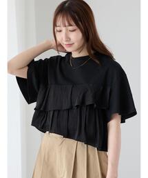 Te chichi TERRASSE（テチチテラス）の「フリルドッキング半袖トップス（その他トップス）」